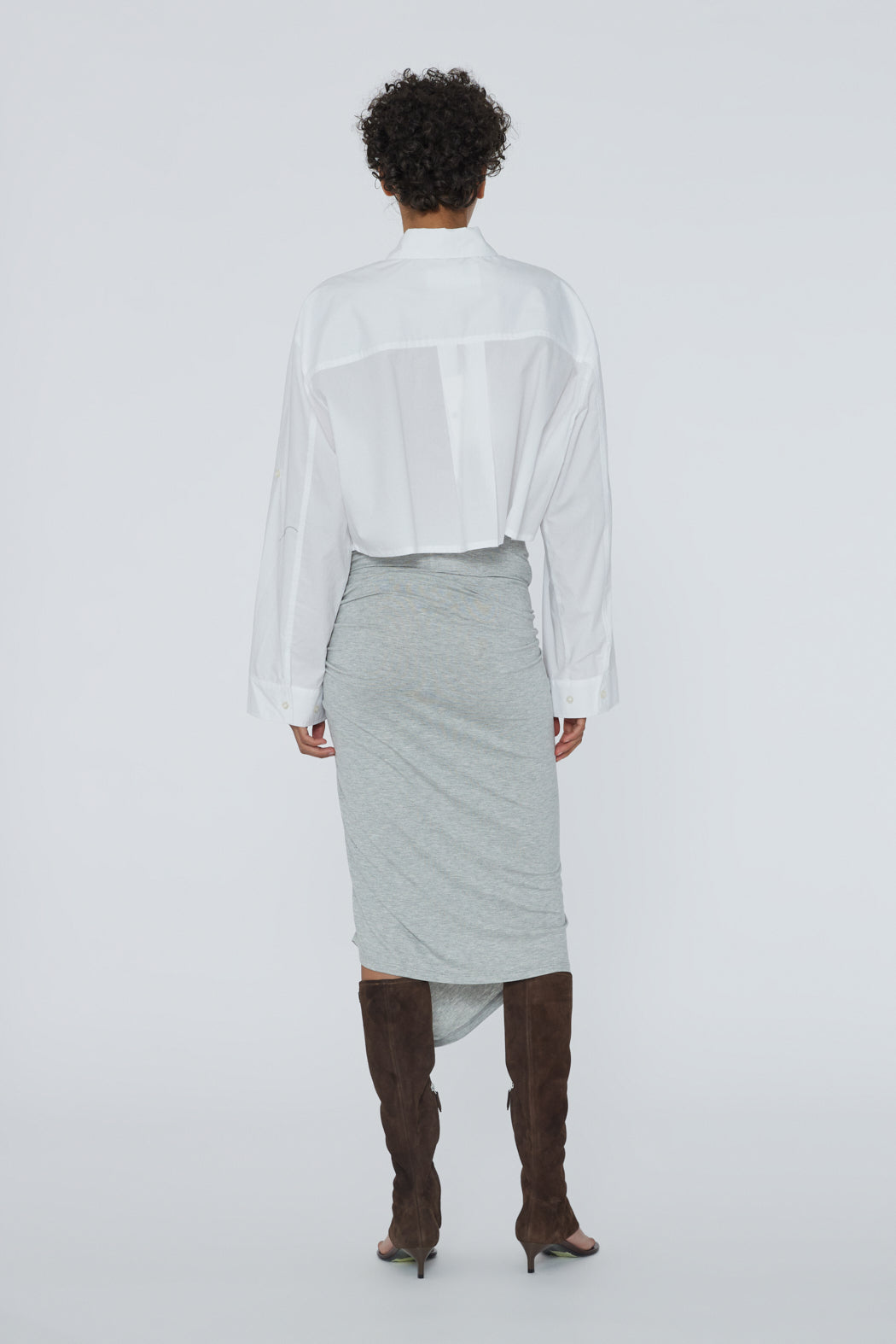 Jersey Wrap Skirt - Glacier Gray