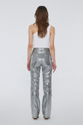 Striped Leather Pants - Black Comb.