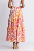 Rana Linen Skirt - Coral