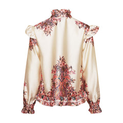 Reno Ruby Ruffle Blouse - Drusella Print