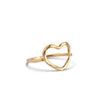 Organic Heart Ring - Gold