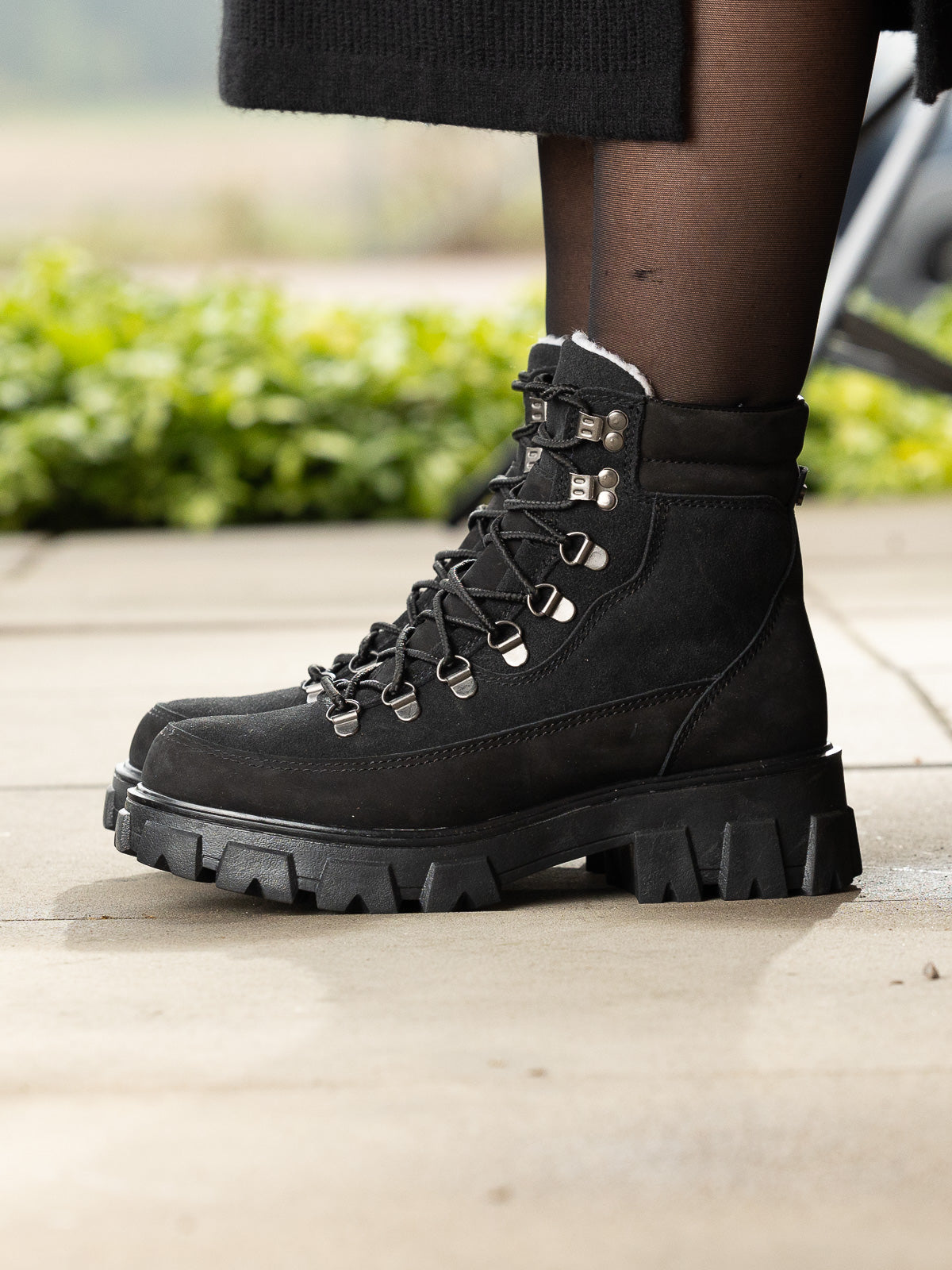 Combat Leather Boot - Warm Black