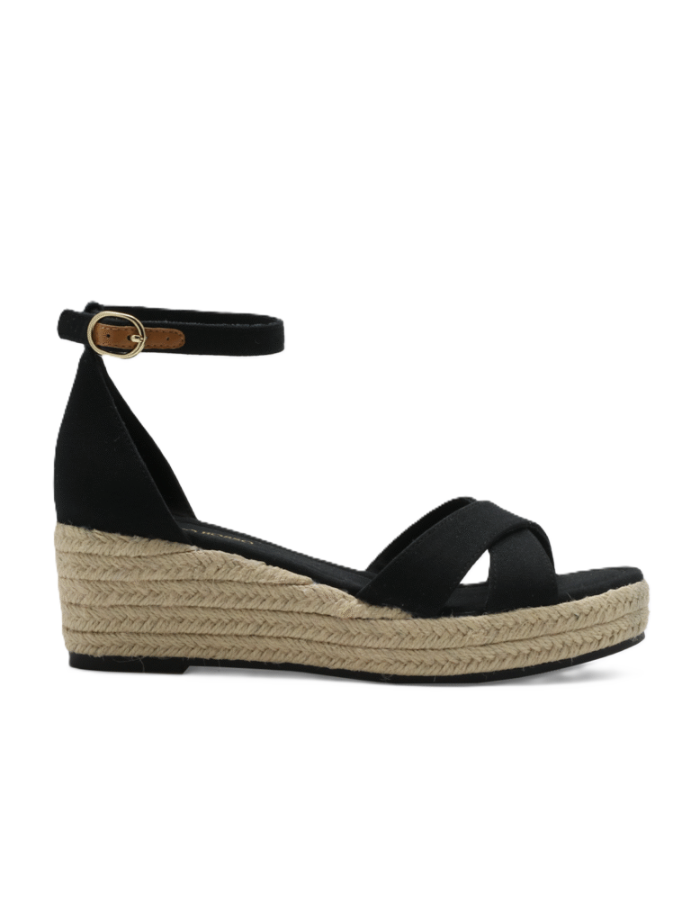 Azra Espadrille Wedge - Black