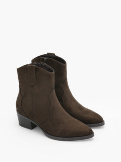 Western Boot Low - Dark Brown