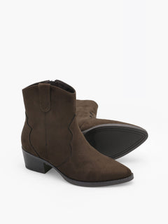 Western Boot Low - Dark Brown
