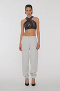 Sweatpants With Logo - Light Grey Melange