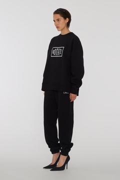 Sweat Crewneck With Logo - Black