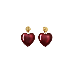 Rubina Heart Earrings - Gold