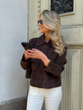 Ruth Suede Leather Jacket - Brown
