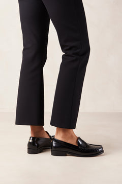 Rivet Leather Loafers - Black