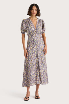 Bellavista Midi Dress - Valerie Floral - Purple