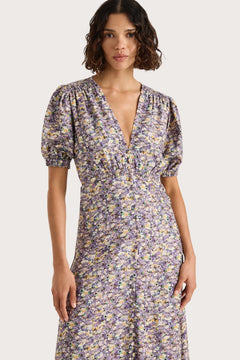 Bellavista Midi Dress - Valerie Floral - Purple