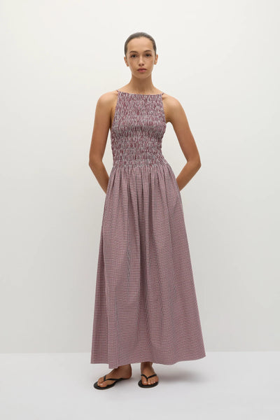 Faithfull the Brand - Kjoler - Laia Maxi Dress - Gingham Deep Red