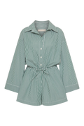 Freja Playsuit - Green Stripe