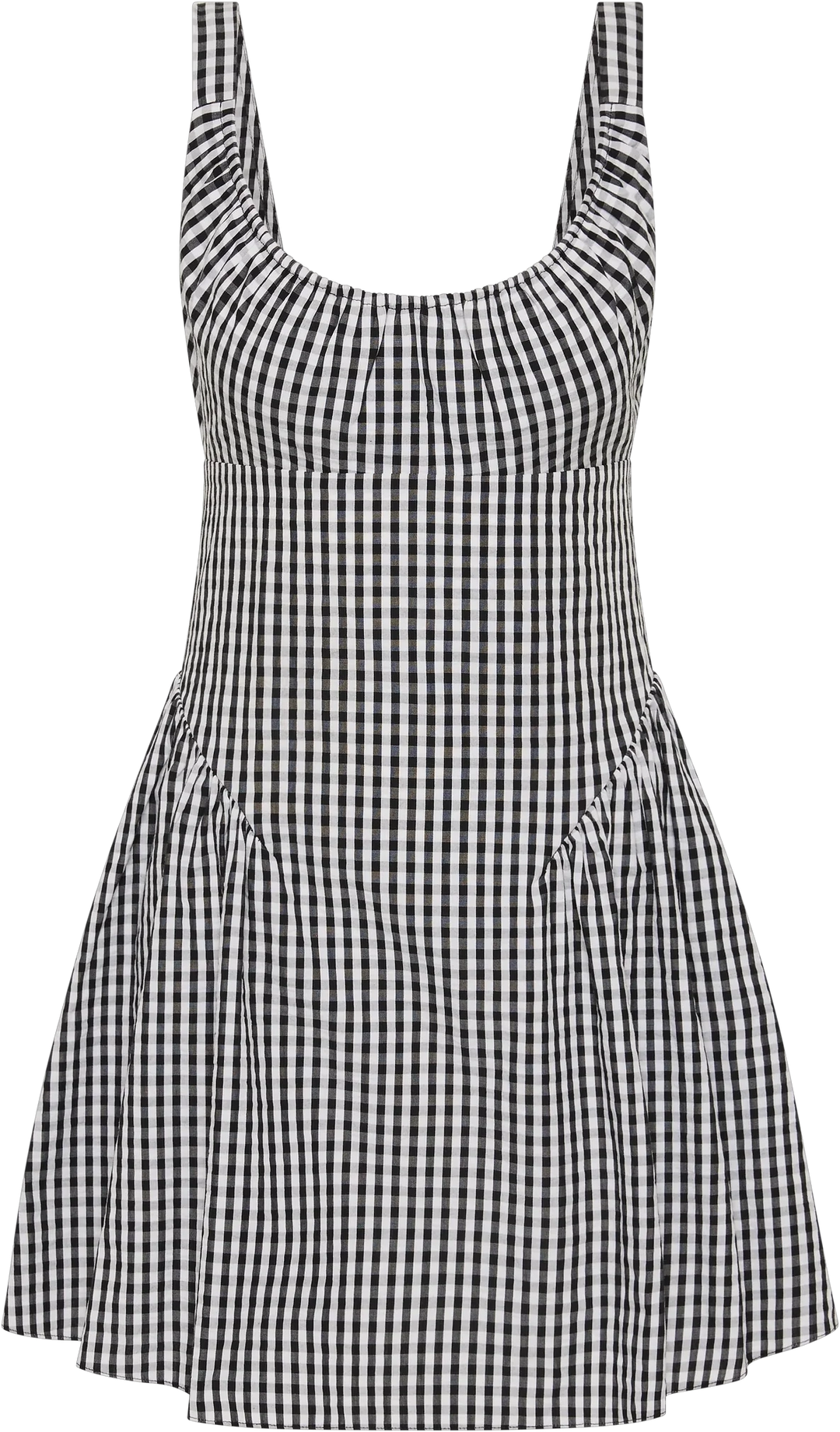 Marcella Mini Dress - Black Textured Gingham