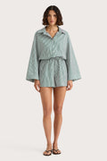 Freja Playsuit - Green Stripe