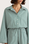 Freja Playsuit - Green Stripe