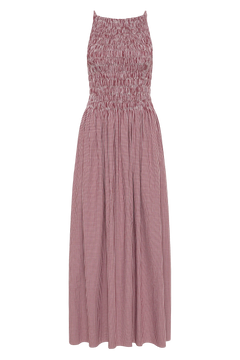 Laia Maxi Dress - Gingham Deep Red