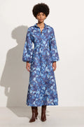 Los Cinco Maxi Dress - La Mira Floral Blue