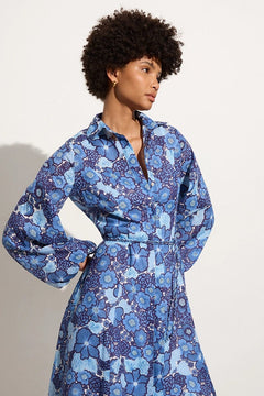 Los Cinco Maxi Dress - La Mira Floral Blue