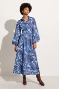 Los Cinco Maxi Dress - La Mira Floral Blue