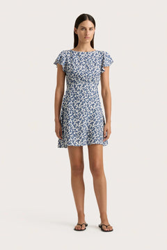 Valras Mini Dress - Leilani Print/Mid Blue