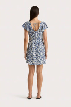 Valras Mini Dress - Leilani Print/Mid Blue