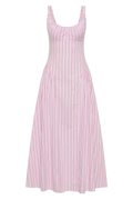 Marcella Midi Dress - Fiori Stripe Palazzo