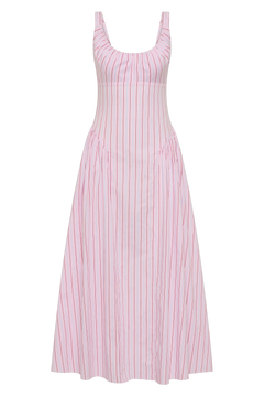 Marcella Midi Dress - Fiori Stripe Palazzo