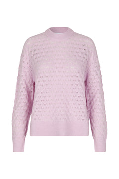Saanour Pointelle Sweater - Lilac Snow