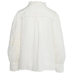 Sari Linen Blouse - White Alyssum