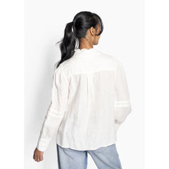 Sari Linen Blouse - White Alyssum