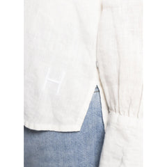 Sari Linen Blouse - White Alyssum