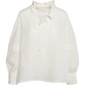 Sari Linen Blouse - White Alyssum