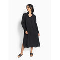 Sari Linen Dress - Jet Black