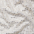 Square Rhinestone Fishnet Midi Dress - Cream