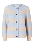 Lulu Ls Knit Short Cardigan - Birch Cashmere Blue