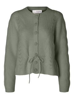 Vera Ls Knit Belt Cardigan Ex - Vetiver