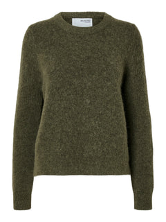Sia Ras Ls Knit O-Neck - Kalamata