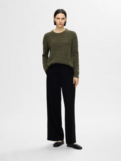Sia Ras Ls Knit O-Neck - Kalamata