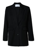 Eli-Rita Ls Relaxed Blazer - Black Silver Stripes