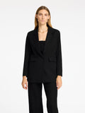 Eli-Rita Ls Relaxed Blazer - Black Silver Stripes
