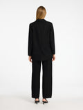 Eli-Rita Ls Relaxed Blazer - Black Silver Stripes