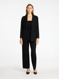 Eli-Rita Ls Relaxed Blazer - Black Silver Stripes