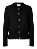 Sia Ras Ls Knit Cardigan - Black