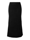 Gabella Hw Midi Knit Skirt - Black