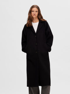 New Tama Handmade Wool Coat - Black