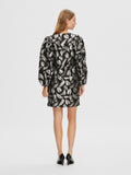 Paula LS Short Dress - Silver Leaf