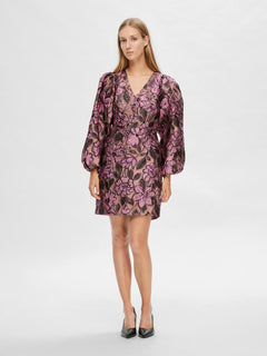 Paula LS Short Dress - Pink Lavender