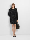 Colyn LS Short Sequins Dress - Black